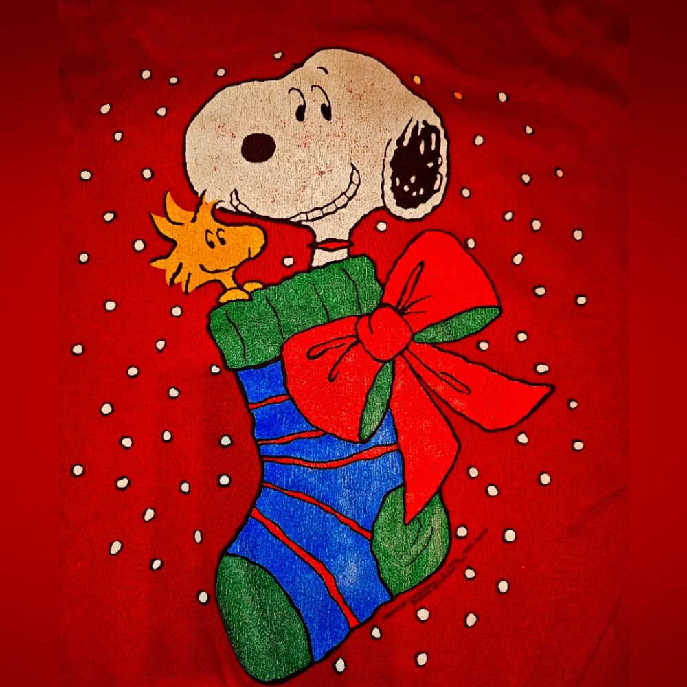 VINTAGE Snoopy and Woodstock Chriatmas Crewneck Sweater